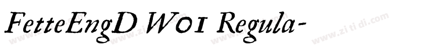FetteEngD W01 Regula字体转换